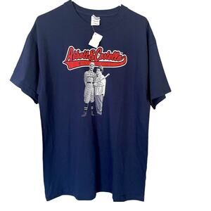 Abbott & Costello Who's On First Shirt Mens Large Navy Blue Comedy Graphic Tee